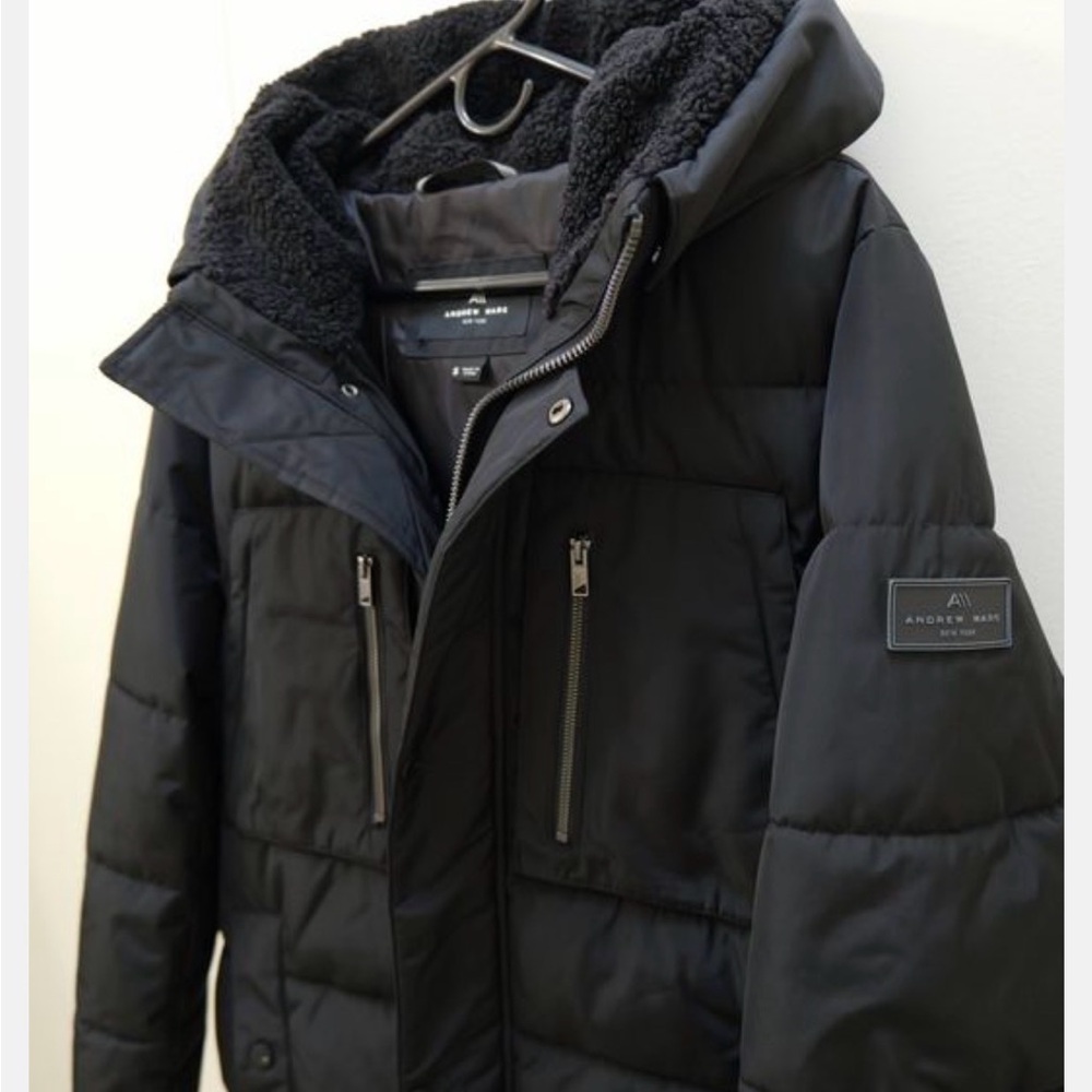ANDREW MARC Yarmouth Parka Jacket with Fleece-Lined Hood - NWT - Picture 9 of 10